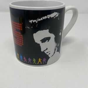 Elvis Presley The King of Rock & Roll Signature Mug Coffee Cup Black White